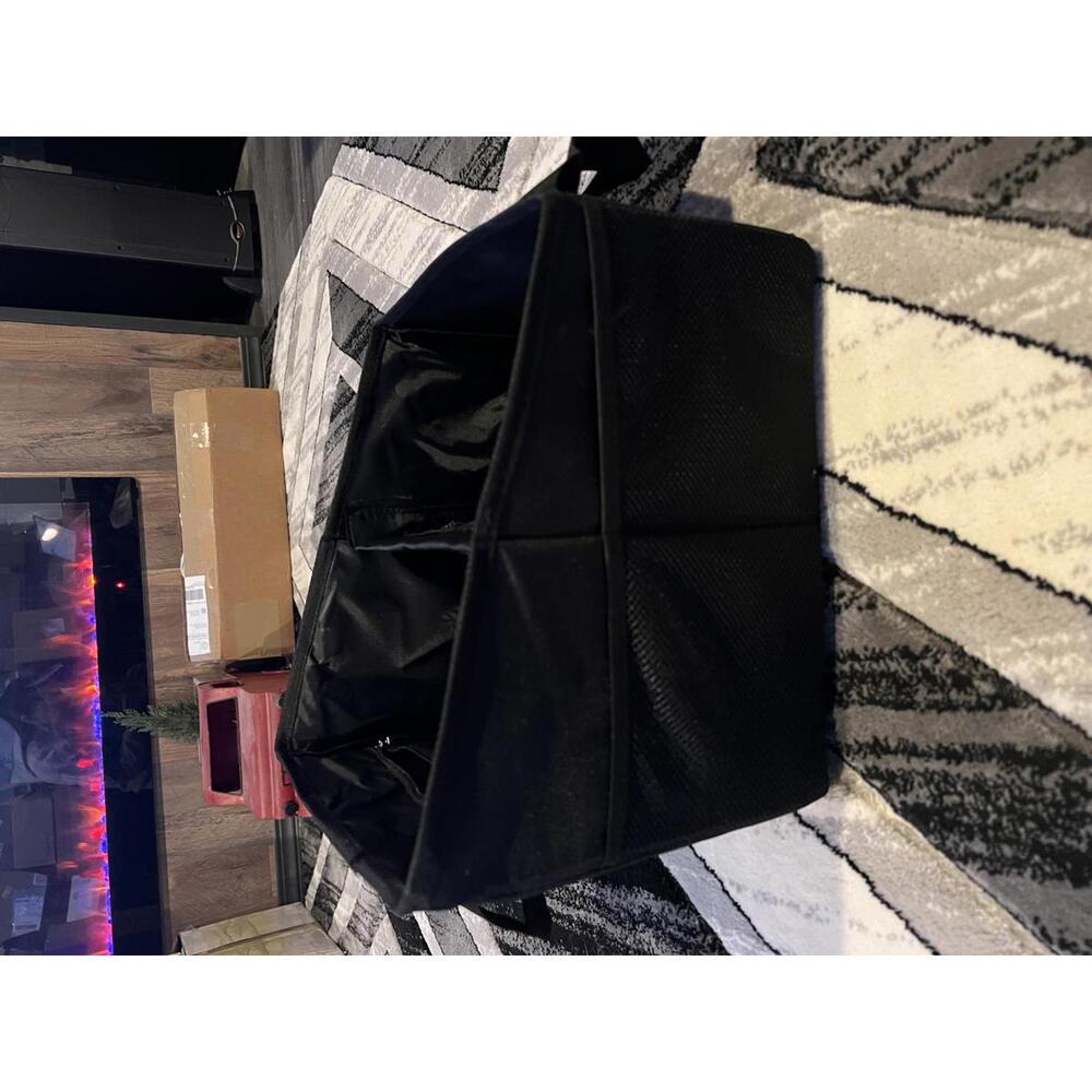 Black Multi-Compartment Collapsible Foldable Organizer Tote Bag